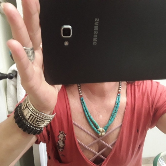 🚫SOLD🚫 Navajo Heishi Turquoise Choker Necklace - Picture 5 of 7